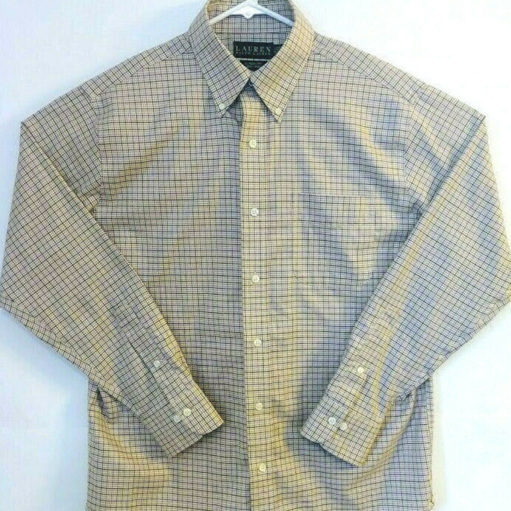 LAUREN RALPH LAUREN POLO Mens Sz M Button Front